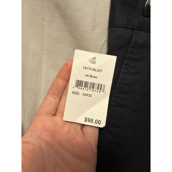 NWT Bonobos Mens The Original Chino Pants Washed Size 34x32 Jet Blues - Picture 2 of 6